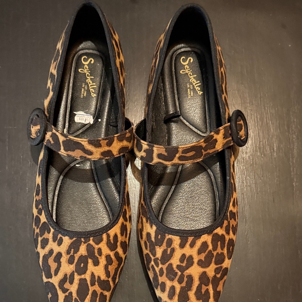 Seychelles Animal Print Mary Jane Flats